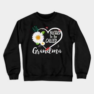 Blessed To Be Called Grandma Tee Proud Grandma Shirt Womens Funny Letters Printed Grandmother Crewneck Sweatshirt